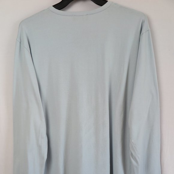 NWT PRINGLE Unisex Sky Blue Argyle Long Sleeve Cotton Top Size XXL - Picture 6 of 10